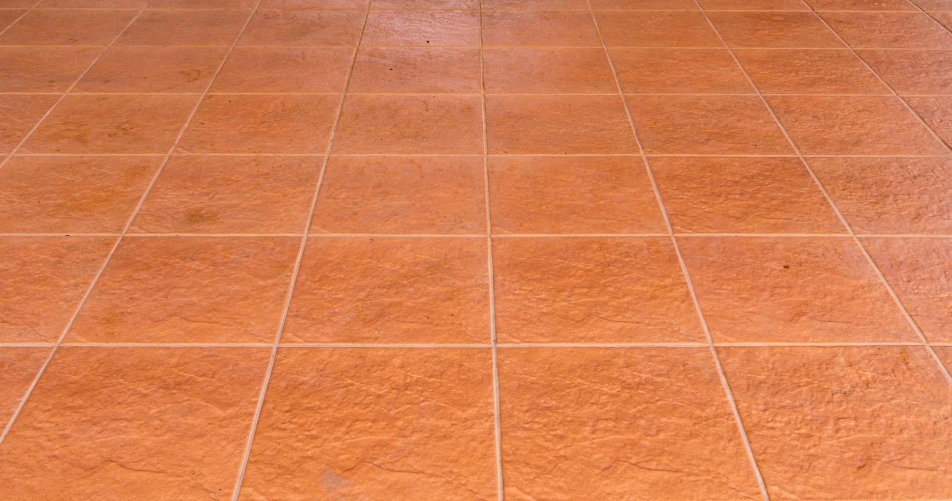 Terracotta ceramic floor tiling